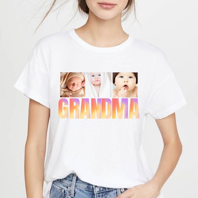 first time grandma custom 3photo collage (Criador carregado)