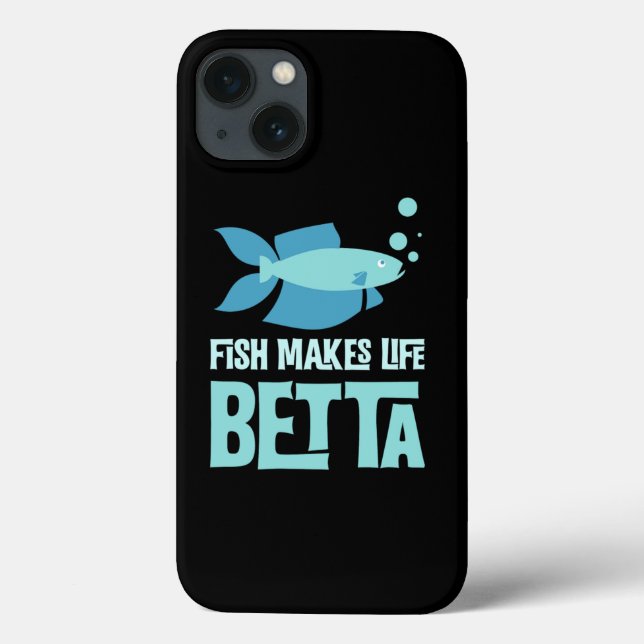 Fish Make Life Betta Fish Pun For Aquarium Owners (Verso)