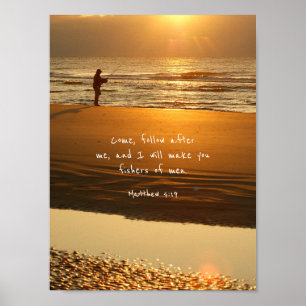 Fishers of Men Sunrise Beach Poster
