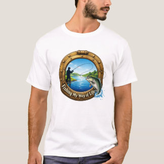 "Fishing My Way of Life" Camiseta Porthole