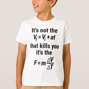 Física Engraçada Camisa Com Queda E Força Equati