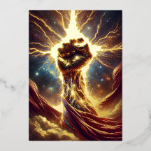 Fist. Crackle - Isaiah 41:10 KJV Foil - Cartão de