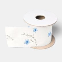 Fita Azul e Branco Botânica Bliss
