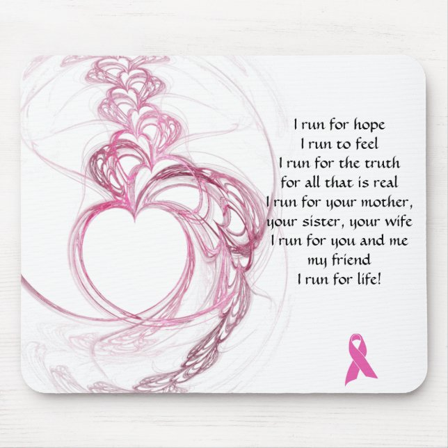 Fita cor-de-rosa Mousepad (Frente)