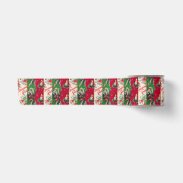 Fita da colagem do papel de envolvimento do natal