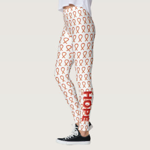 Fita de Conscientização Vermelha e Laranja Legging
