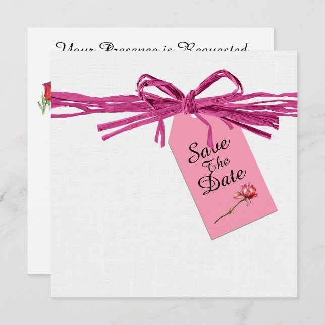 Fita de Ocasião Especial e Convite para Rosa (Frente/Verso)