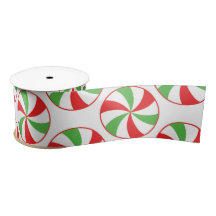 Fita de Presente de Natal Verde e Vermelha Cana de