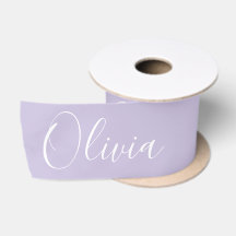 Fita de Seda com Nome Personalizado Elegante Lavan