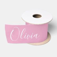 Fita de Seda Personalizada Rosa Elegante