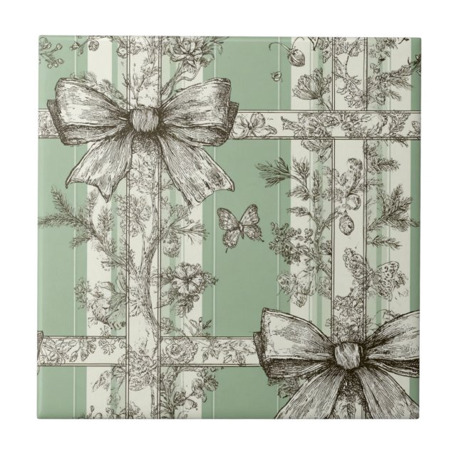 Fita de Toile Verde Vintage (Frente)