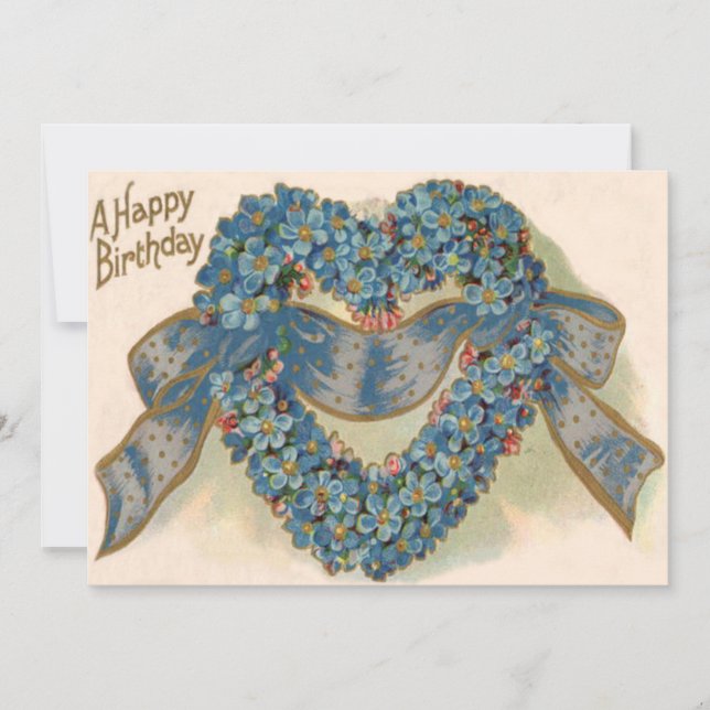 Fita Floral Coração Não Me Esqueça (Frente)