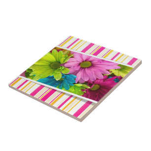Fita Floral Rosa-Azulejo cerâmica