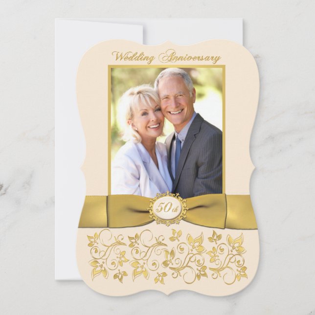 FITA IMPRESSA Convite de Aniversário de 50 anos 2 (Frente)