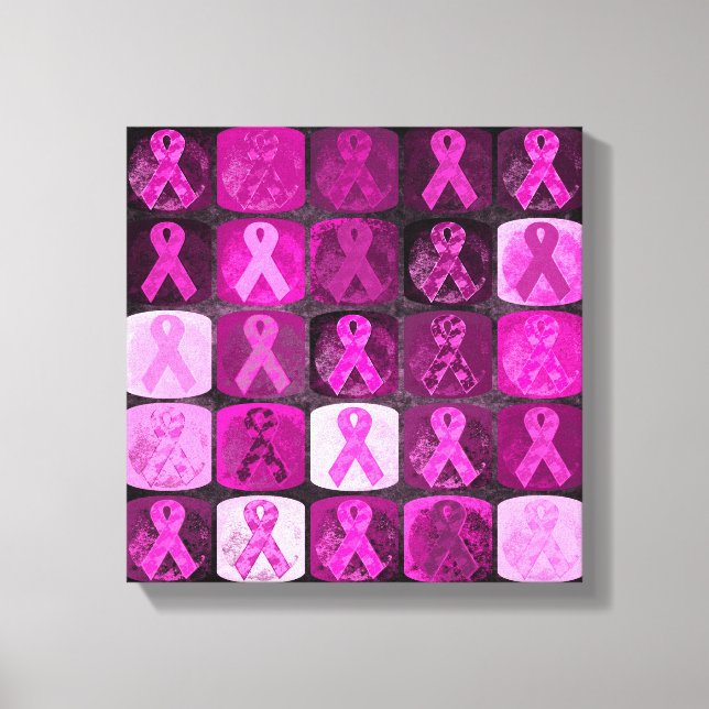 Fita Rosa, Canvas de Consciência do Cancer da Mama (Frente)