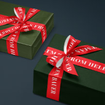 Fita Simples de Natal Vermelha Cereja Presente Fel