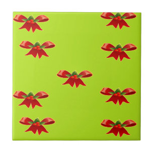 Fita vermelha de Natal em verde brilhante