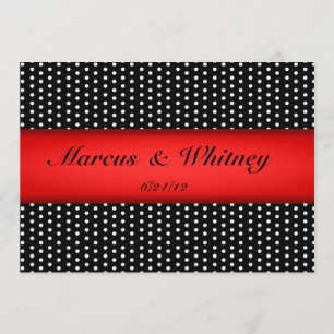 Fita Vermelha E Bolinhas Brancas Guardam O Cartão 