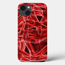 Fita vermelha esquerda de acrílico cruzada e sobre