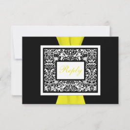 Fita xadrez preta, branca e amarela impressa RSVP