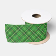 Fita Xadrez Tartã Verde Brilhante