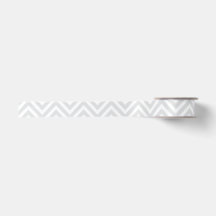 Fita Zigue-Zague Chevron Cinza e Branco