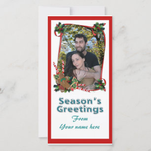 fitas cartões de foto de Natal e doces