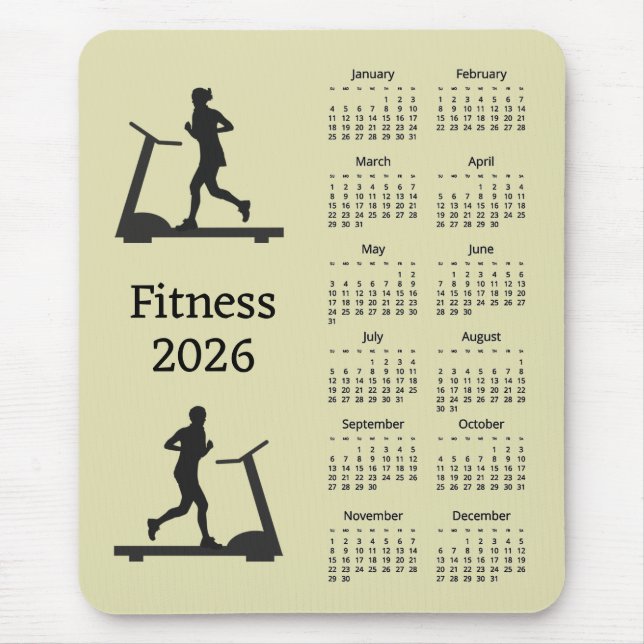 Fitness 2026 Calendar Mousepad (Frente)