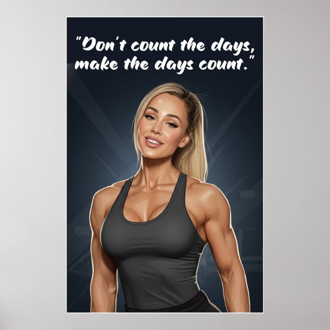 Fitness Motivation Poster – Make the Days Count (Frente)