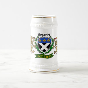 Fitzpatrick Irish Shield Personalizado Caneca de c