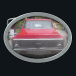 Fivela C10 de 1972<br><div class="desc">Vista de frente do Balão Vermelho 1972 Chevy C10.</div>