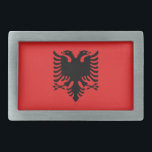 Fivela de cinto com a bandeira de Albânia<br><div class="desc">Fivela de cinto elegante com a bandeira de Albânia. Este produto seu customizável.</div>