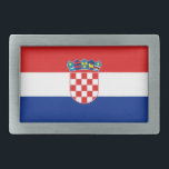 Fivela de cinto com a bandeira de Croatia<br><div class="desc">Fivela de cinto elegante com a bandeira de Croatia. Este produto seu customizável.</div>