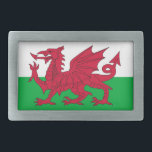 Fivela de cinto com a bandeira de Wales<br><div class="desc">Fivela de cinto elegante com a bandeira de Wales. Este produto seu customizável.</div>