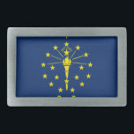 Fivela de cinto com a bandeira do estado de<br><div class="desc">Fivela de cinto elegante com a bandeira de Indiana. Os Estados Unidos da América. Este produto seu customizável.</div>