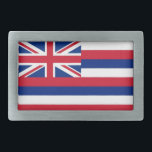 Fivela de cinto com a bandeira do estado de Havaí<br><div class="desc">Fivela de cinto elegante com a bandeira de Havaí. Os Estados Unidos da América. Este produto seu customizável.</div>