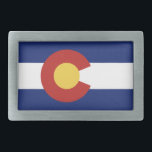 Fivela de cinto da bandeira do estado de Colorado<br><div class="desc">Fivela de cinto da bandeira do estado de Colorado. Ideias legal do presente para ele e ela.</div>
