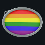 Fivela de cinto do orgulho gay<br><div class="desc">Mostre fora a seu orgulho onde quer que você vai com esta curvatura brilhante.</div>