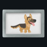 Fivela de German shepherd de Cartoon Cachorro<br><div class="desc">Cão de desenho animado bonito e gentil da raça German shepherd :) Totalmente personalizável e disponível em vários produtos.</div>