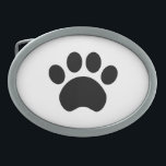 Fivela de Impressão da Pata<br><div class="desc">Pata, impressão, gato, cão, cachorrinho, gatinho, animal, amante, símbolo, fofo, preto, animal de estimação, dono, fofo</div>