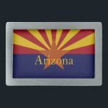 Fivela Personalizada do Cinturão de Sinalizador do<br><div class="desc">Um design de Sinalizador de Estado de Arizona gráfico em uma fivela de correia.  A fivela de correia tem a Arizona de texto personalizável.</div>