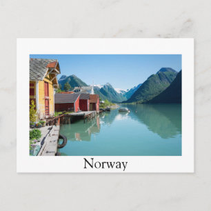 Fjæ rland e fjord, cartão postal nas fronteiras