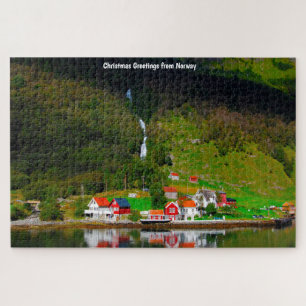 Fjord da Noruega - Escandinávia. Quebra-cabeça d