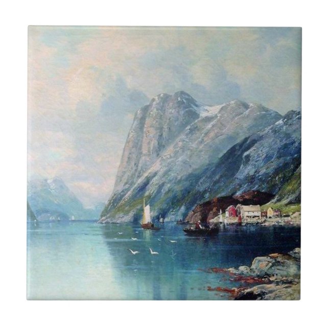 Fjord na Noruega - trabalho de arte Lagorio (Frente)