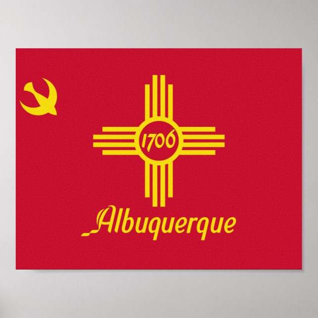 Flag of Albuquerque, New Mexico Poster (Frente)