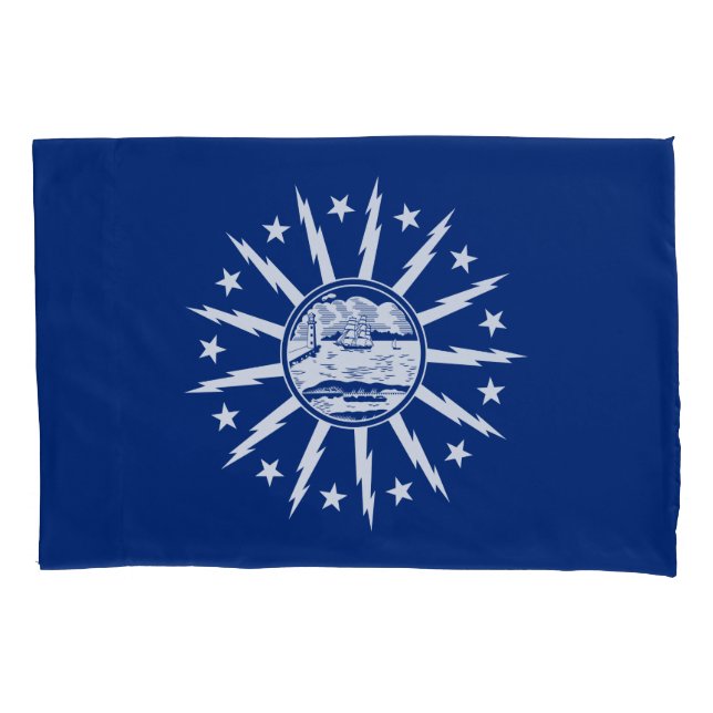 Flag of Buffalo, New York Pillow Case (Frente)