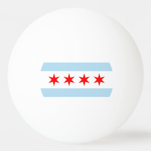 Flag of Chicago, Illinois Bola de ping pong