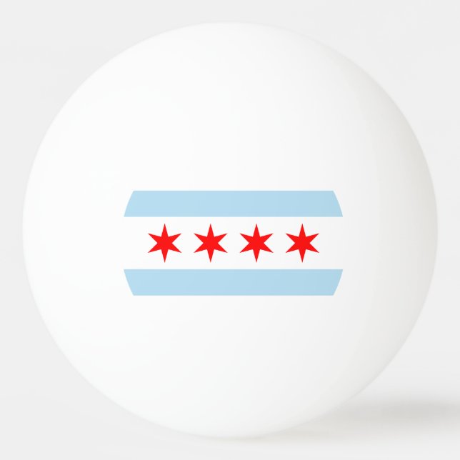 Flag of Chicago, Illinois Bola de ping pong (Frente)