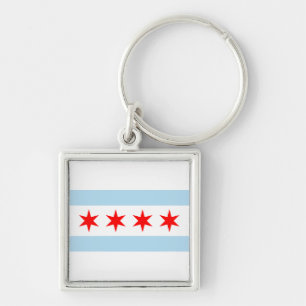 Flag of Chicago, Illinois Chaveiro