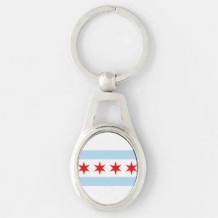 Flag of Chicago, Illinois Chaveiro